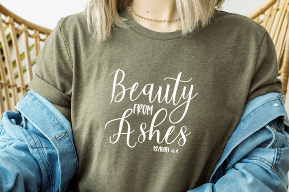 Beauty From Ashes SVG: A Christian Graphic for T-Shirt Designs & Craft Projects
