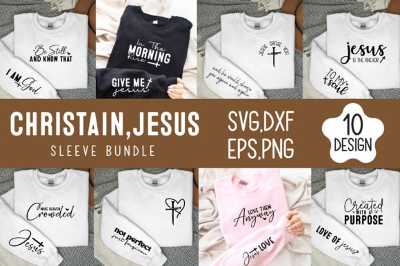 Christian Sleeve Design, Jesus Sleeve – A Faith-Filled Graphic for T-Shirt Designs and Content Publishing