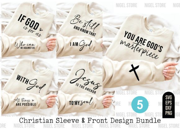 Christian Sleeve Front SVG Design, PNG: A Flexible Graphic for T-Shirt Branding and Local Business Visuals