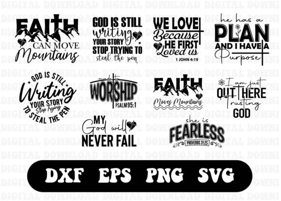 Christian SVG Bundle Bible Verse Graphics for T-Shirt Designs