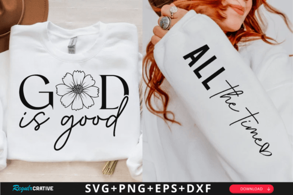 God is Good Sleeve Christian SVG Design – A Versatile Graphic for Faith-Based T-Shirt & Blog Visuals