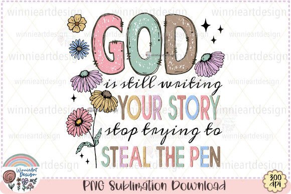 God Sublimation Christian Quote Retro: A Thoughtful Graphic for Faith-Inspired Branding