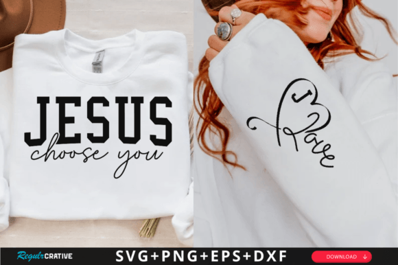 Jesus Choose You Sleeve SVG Design for T-Shirt Graphics