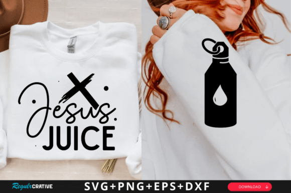 Jesus Juice Sleeve Svg Design: A Stylish Graphic for T-Shirt Designs & Creative Projects