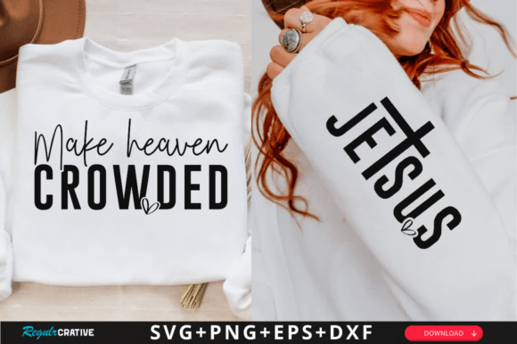 Jesus Sleeve SVG Design: A Positive Graphic for T-Shirt & Craft Projects