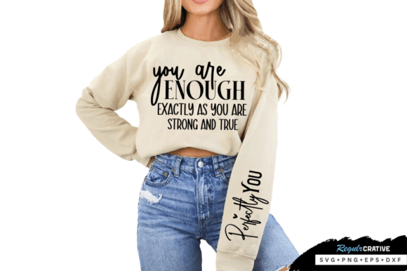 You Are Enough Sleeve, Jesus Svg Design – A Heartfelt Graphic for T-Shirt & Branding Use